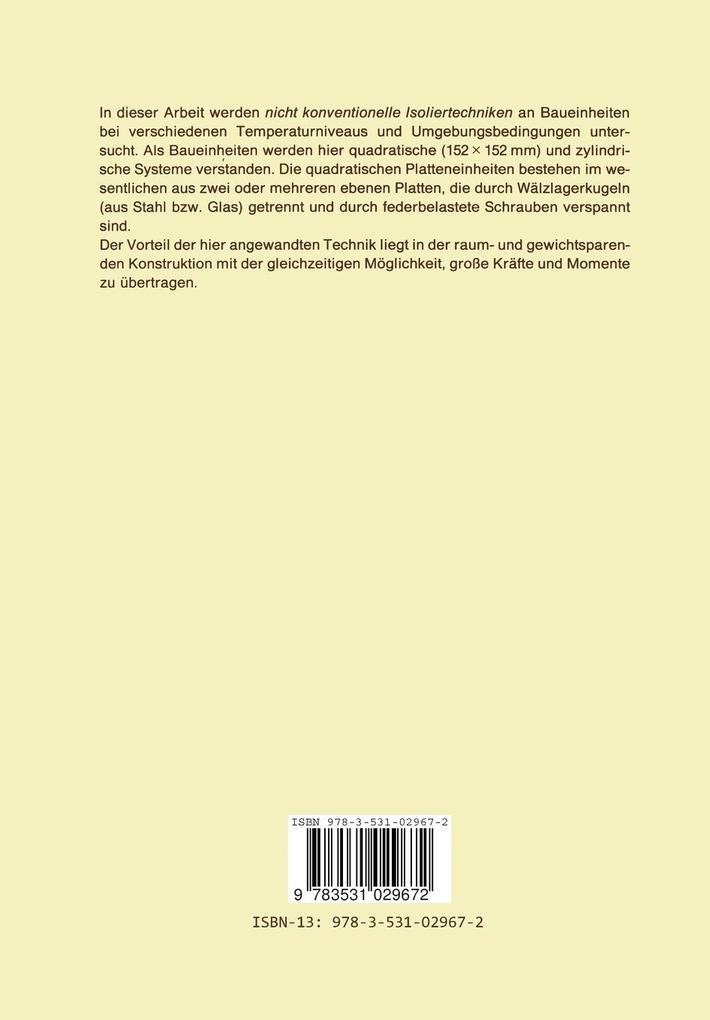 Weitere Ansicht: Untersuchungen der thermischen Isolierwirkung von Kugelkontaktflächen bei verschiedenen Temperaturniveaus unter Atmosphäre, Vakuum und Schutzgas an Baueinheiten | Willi Hallmann