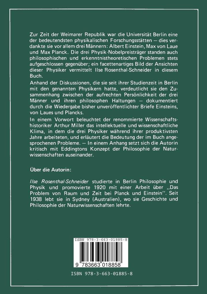 Weitere Ansicht: Begegnungen mit Einstein, von Laue und Planck | Ilse Rosenthal-Schneider