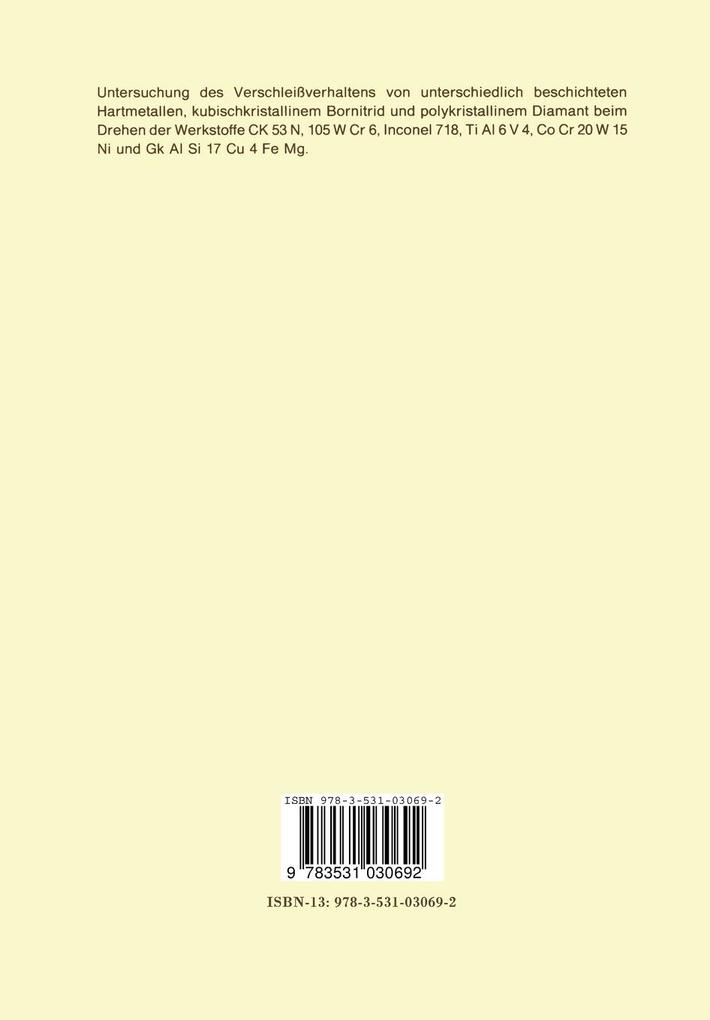 Weitere Ansicht: Untersuchung der Schneidhaltigkeit neuartiger Schneidstoffe | Wilfried König