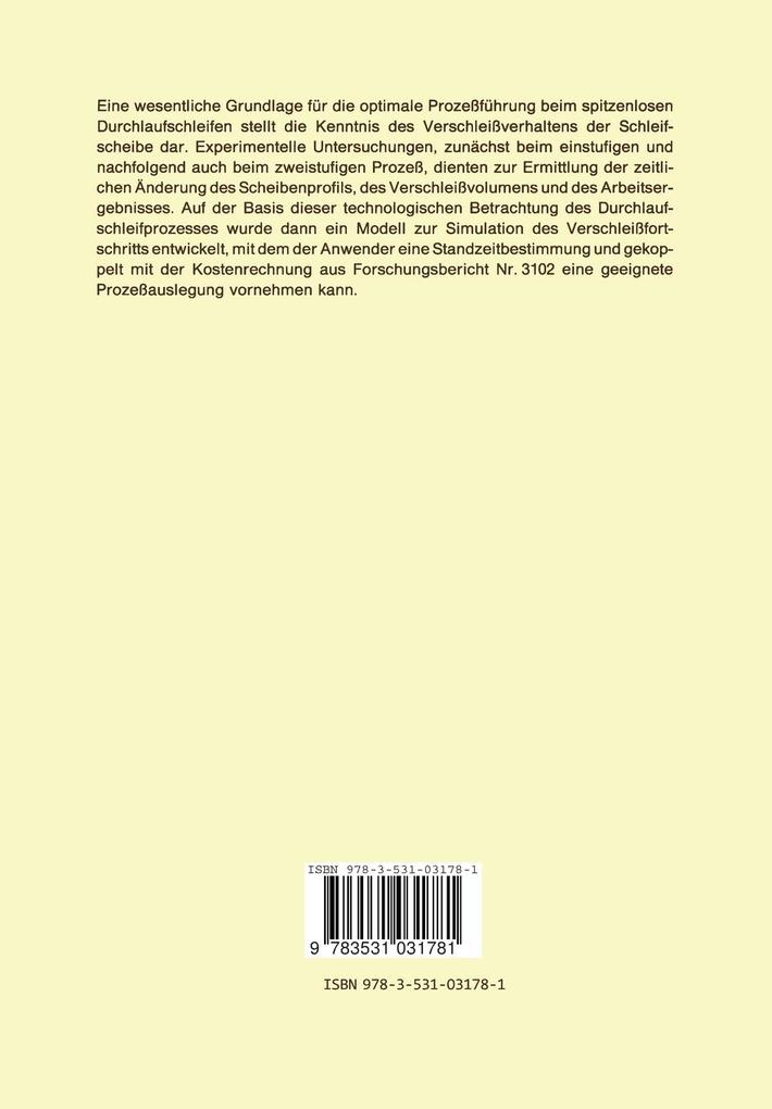 Weitere Ansicht: Mehrstufige Prozeßführung beim spitzenlosen Schleifen im Durchlaufverfahren | Wilfried König