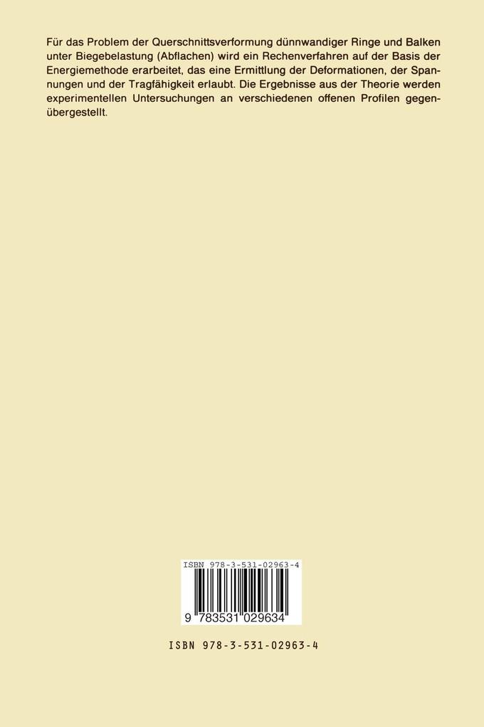 Weitere Ansicht: Biegesteifigkeit und Tragfähigkeit von dünnwandigen Ringen und Balken bei lastabhängiger Querschnittsform | Huba Öry