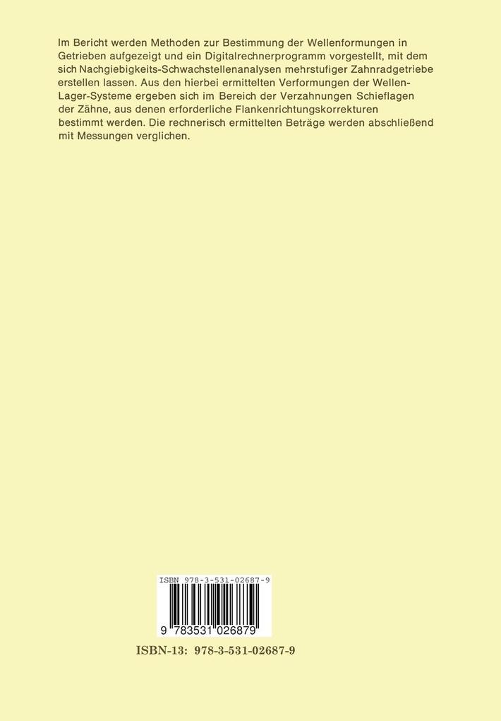 Weitere Ansicht: Bestimmung von Getriebeverformungen und Flankenrichtungskorrekturen mehrstufiger Zahnradgetriebe | Manfred Weck