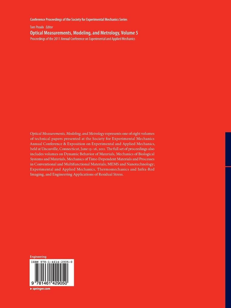 Weitere Ansicht: Optical Measurements, Modeling, and Metrology, Volume 5