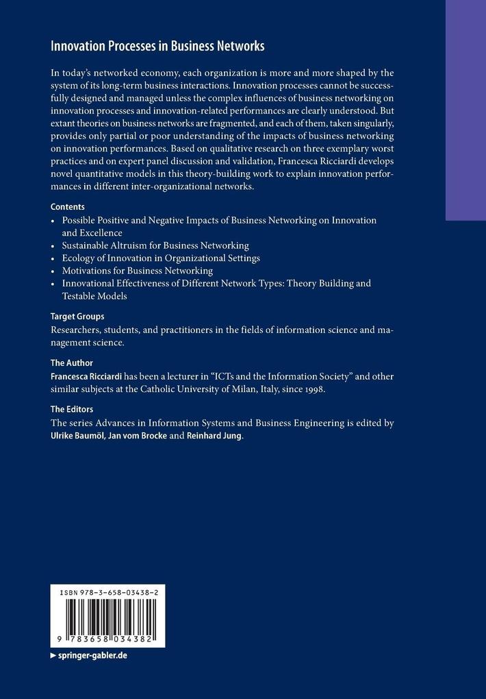 Weitere Ansicht: Innovation Processes in Business Networks | Francesca Ricciardi
