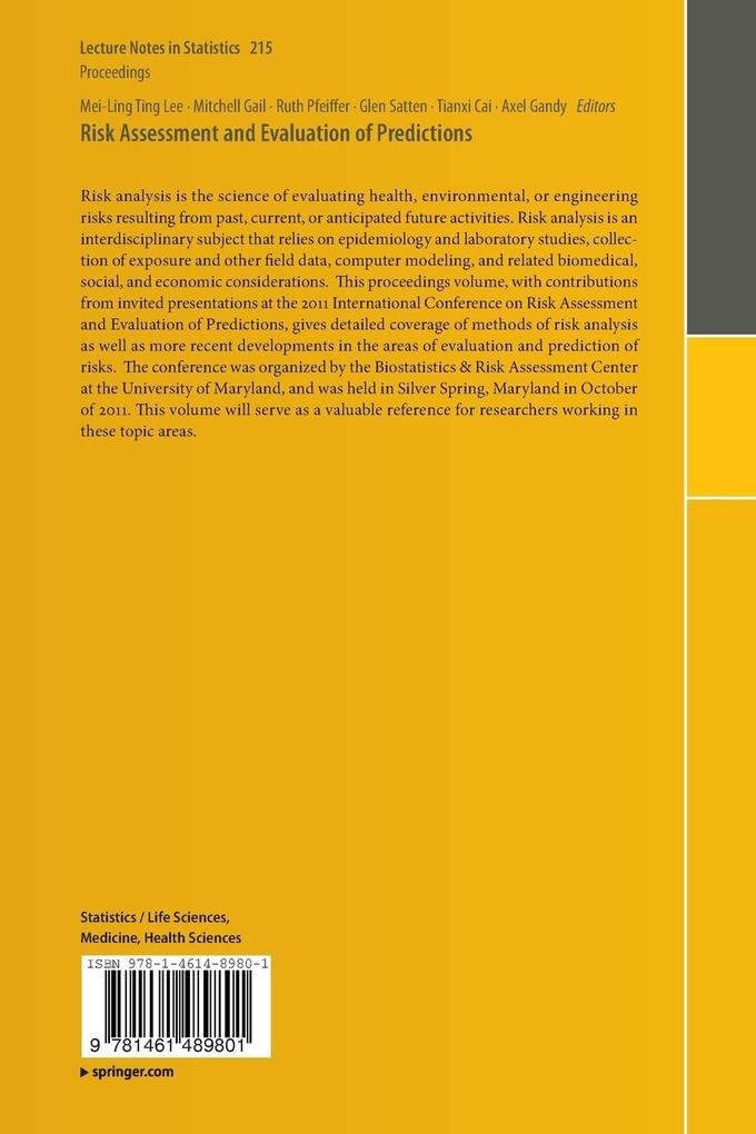 Weitere Ansicht: Risk Assessment and Evaluation of Predictions