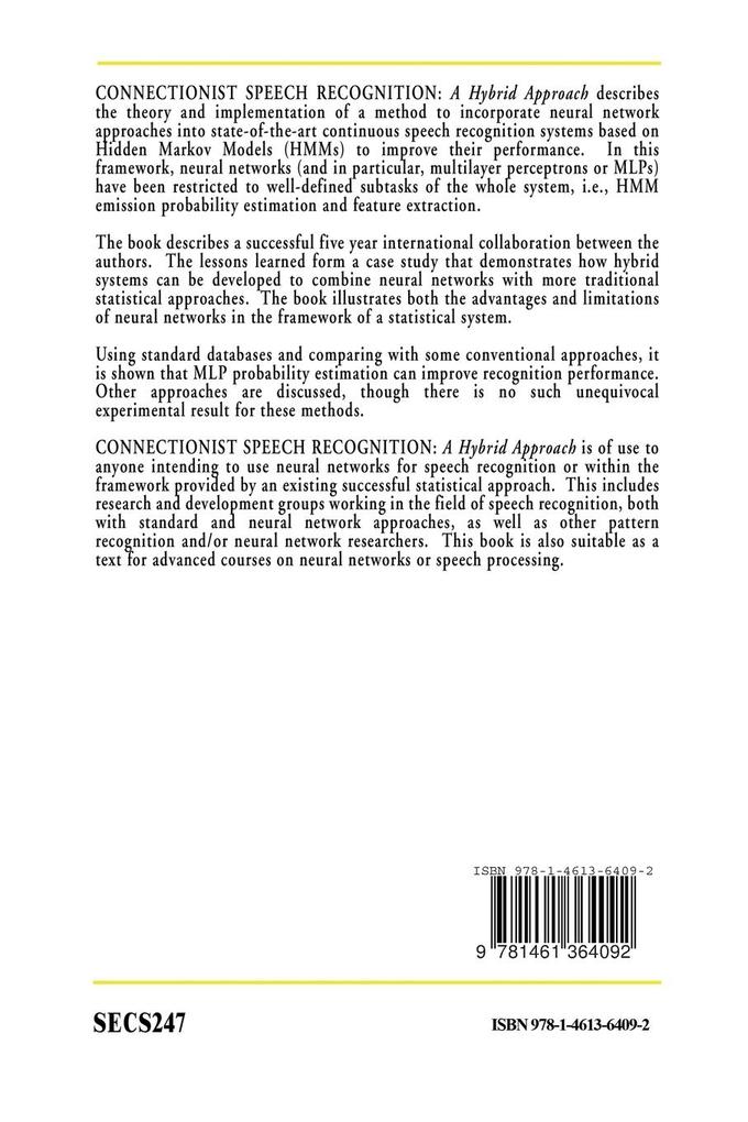 Weitere Ansicht: Connectionist Speech Recognition | Hervé A. Bourlard, Nelson Morgan