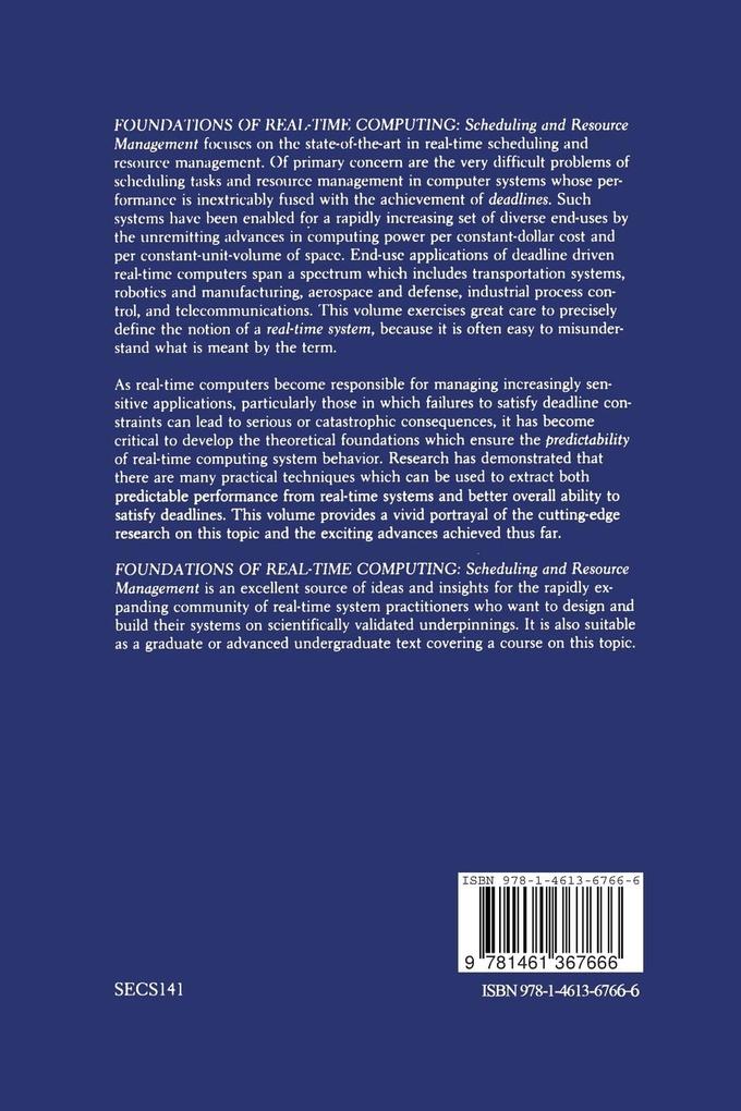 Weitere Ansicht: Foundations of Real-Time Computing: Scheduling and Resource Management