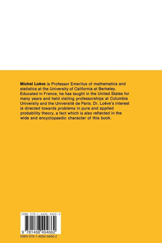 Weitere Ansicht: Probability Theory I | M. Loeve