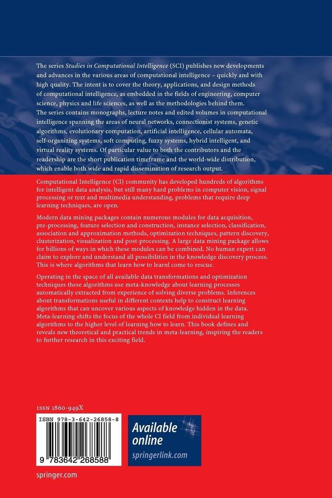 Weitere Ansicht: Meta-Learning in Computational Intelligence