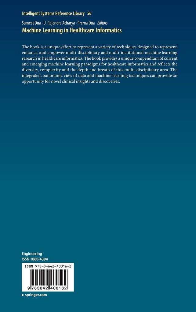 Weitere Ansicht: Machine Learning in Healthcare Informatics