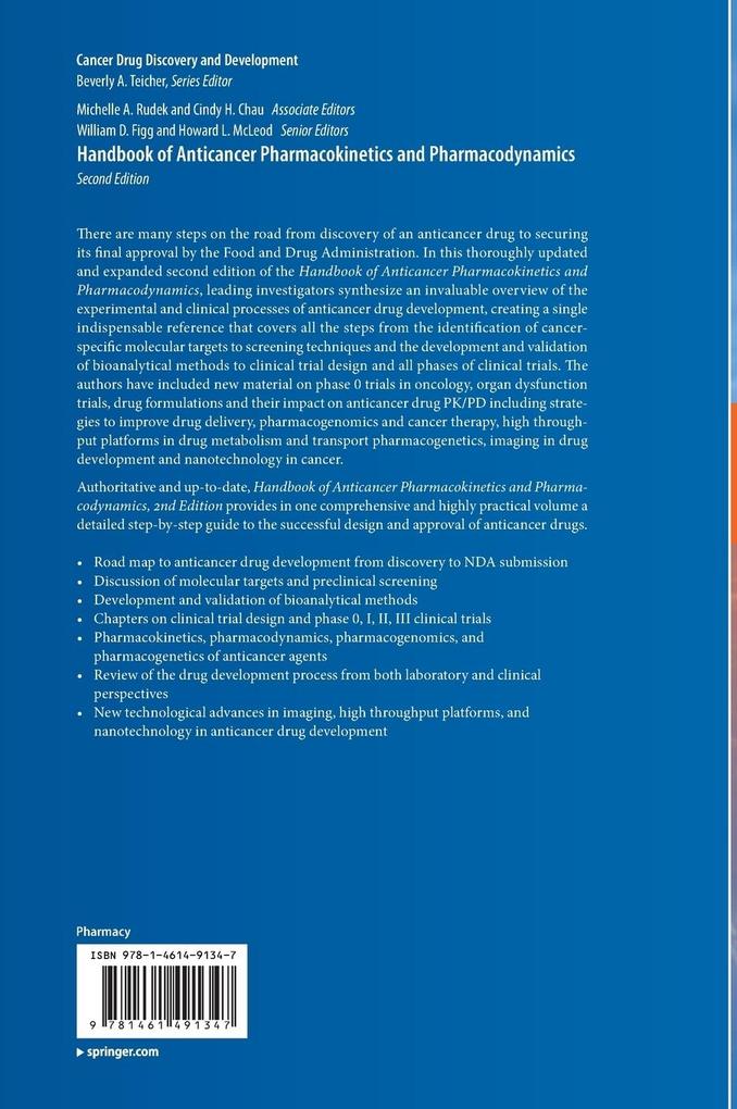 Weitere Ansicht: Handbook of Anticancer Pharmacokinetics and Pharmacodynamics