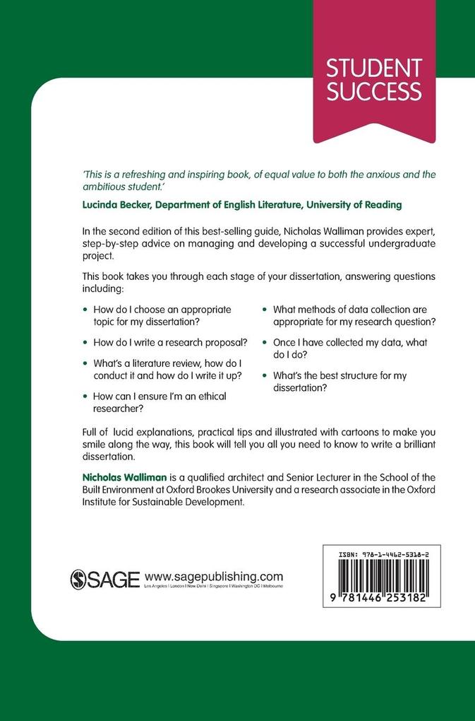 Weitere Ansicht: Your Undergraduate Dissertation | Nicholas Walliman, Nicholas Stephen Robert Walliman