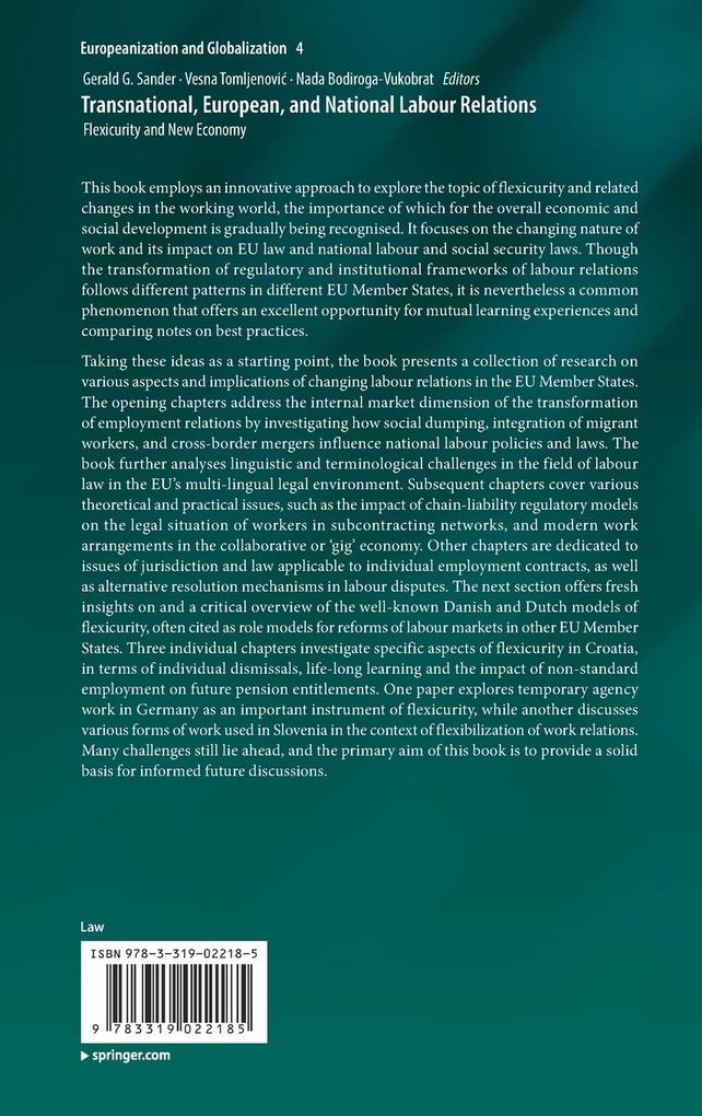 Weitere Ansicht: Transnational, European, and National Labour Relations