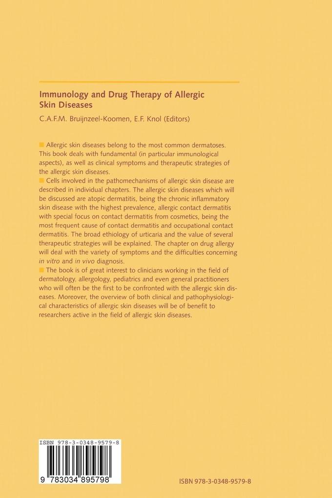 Weitere Ansicht: Immunology and Drug Therapy of Allergic Skin Diseases