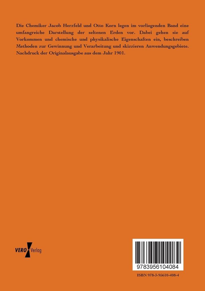 Weitere Ansicht: Chemie der seltenen Erden | Jacob Herzfeld, Otto Korn
