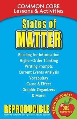 States of Matter: Common Core Lessons & Activities als Taschenbuch