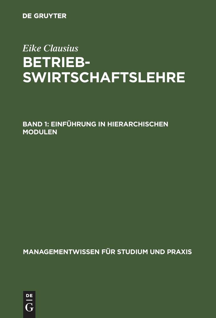 Produktbild: Einführung in hierarchischen Modulen | Eike Clausius