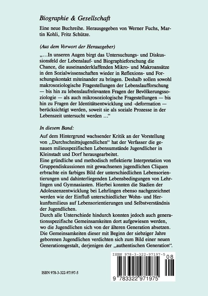 Weitere Ansicht: Generation, Milieu und Geschlecht | Ralf Bohnsack