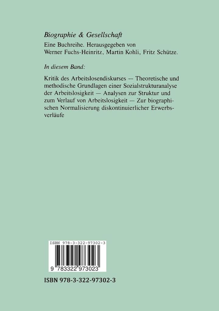 Weitere Ansicht: Diskontinuierliche Erwerbsverläufe | Gerd Mutz