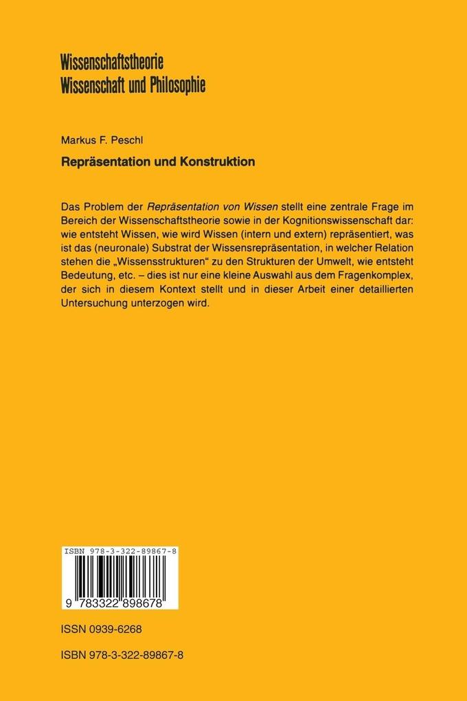 Weitere Ansicht: Repräsentation und Konstruktion | Markus F. Peschl