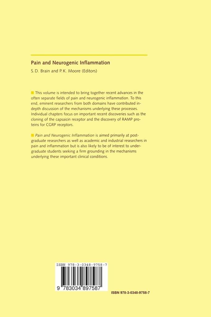 Weitere Ansicht: Pain and Neurogenic Inflammation