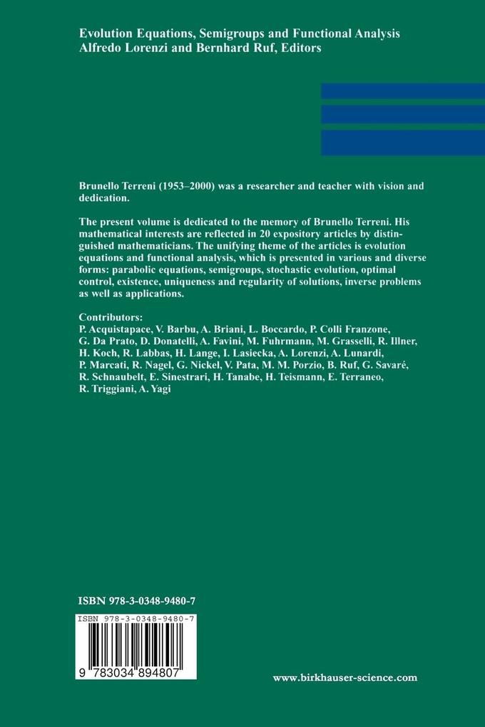 Weitere Ansicht: Evolution Equations, Semigroups and Functional Analysis