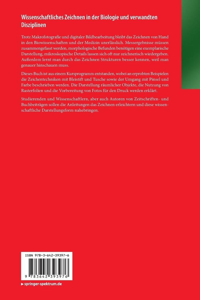 Weitere Ansicht: Wissenschaftliches Zeichnen in der Biologie und verwandten Disziplinen | Klaus Honomichl, Helmut Risler, Rainer Rupprecht