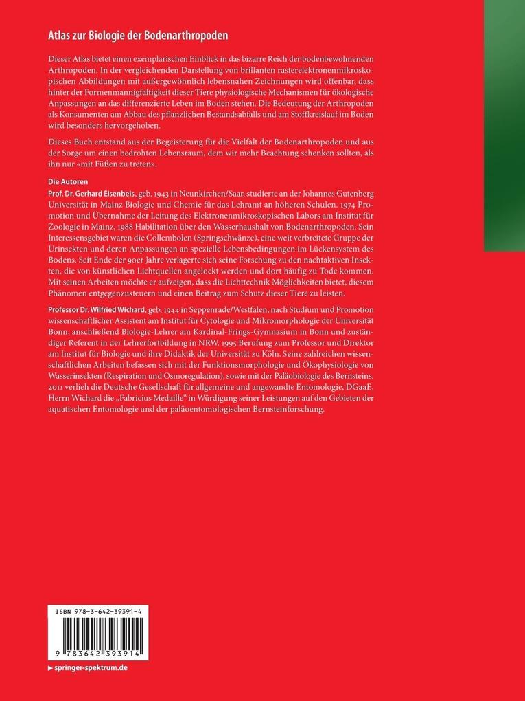 Weitere Ansicht: Atlas zur Biologie der Bodenarthropoden | Gerhard Eisenbeis, Wilfried Wichard