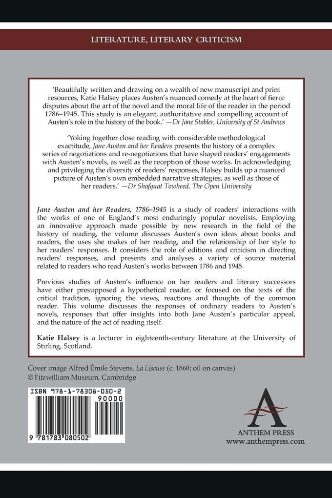 Weitere Ansicht: Jane Austen and her Readers, 1786-1945 | Katie Halsey