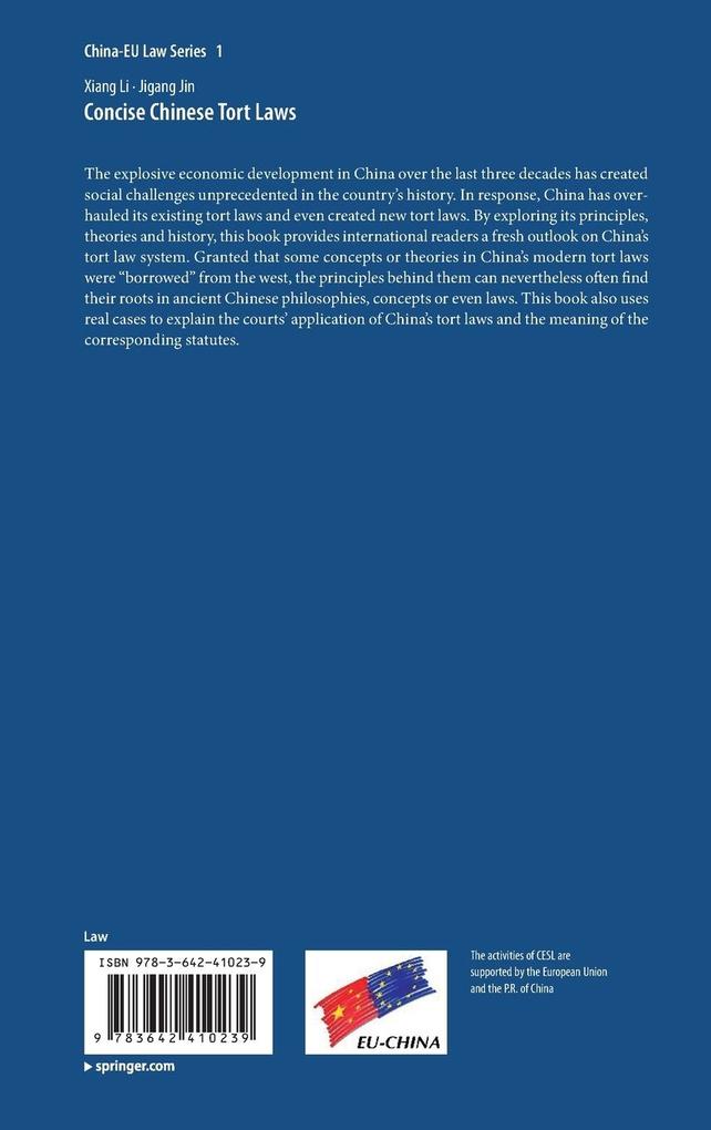 Weitere Ansicht: Concise Chinese Tort Laws | Xiang Li, Jigang Jin
