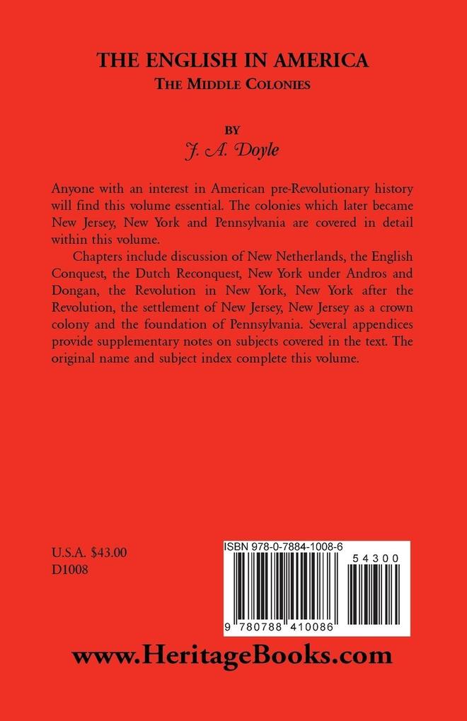 Weitere Ansicht: The English in America | J. a. Doyle