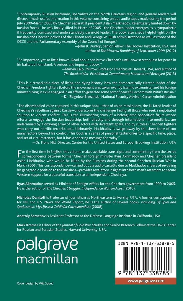 Weitere Ansicht: Chechnya's Secret Wartime Diplomacy | I. Akhmadov, N. Daniloff, Ilyas Akhmadov, Nicholas Daniloff