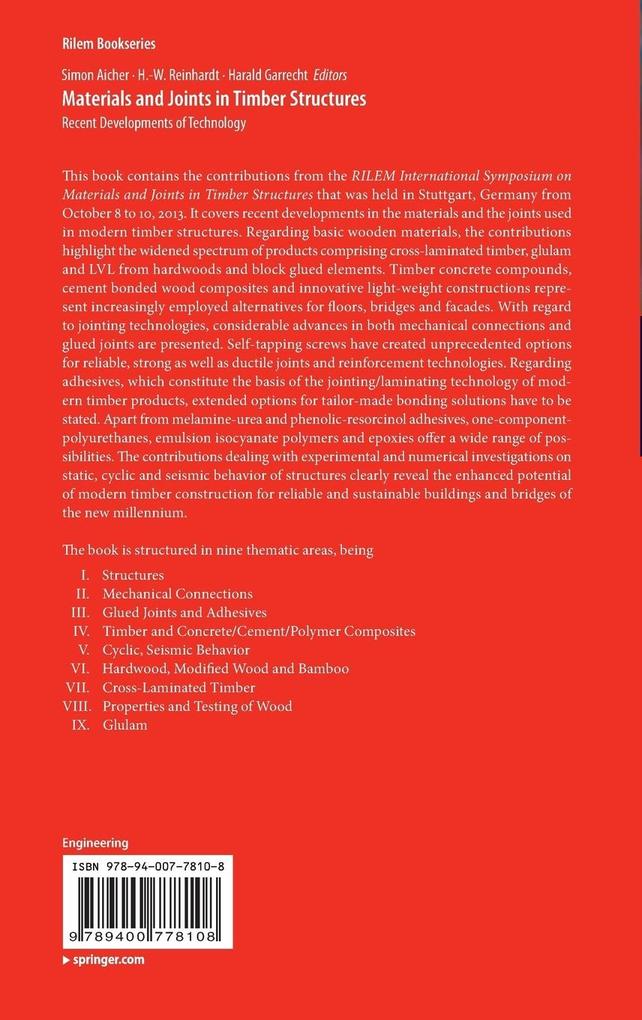 Weitere Ansicht: Materials and Joints in Timber Structures