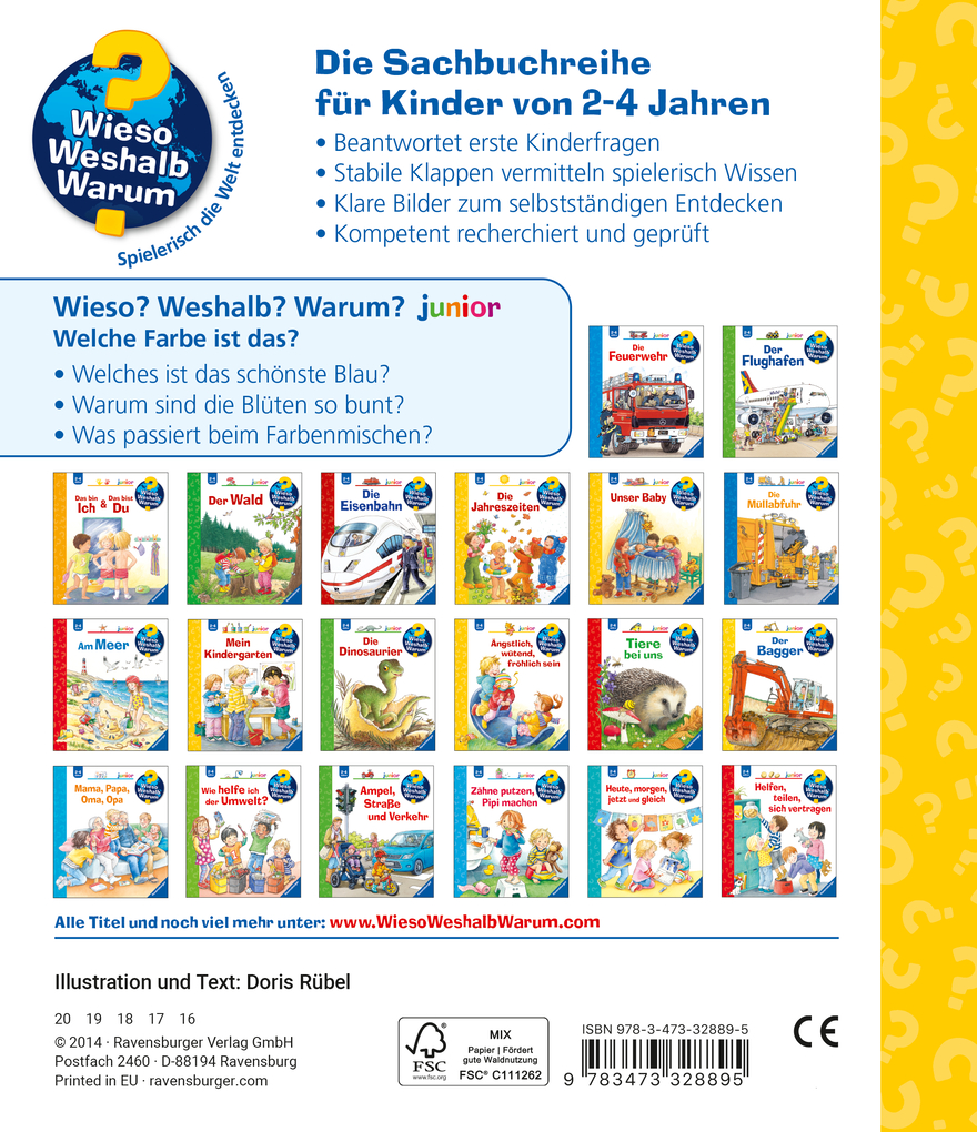 Weitere Ansicht: Wieso? Weshalb? Warum? junior, Band 13: Welche Farbe ist das? | Doris Rübel