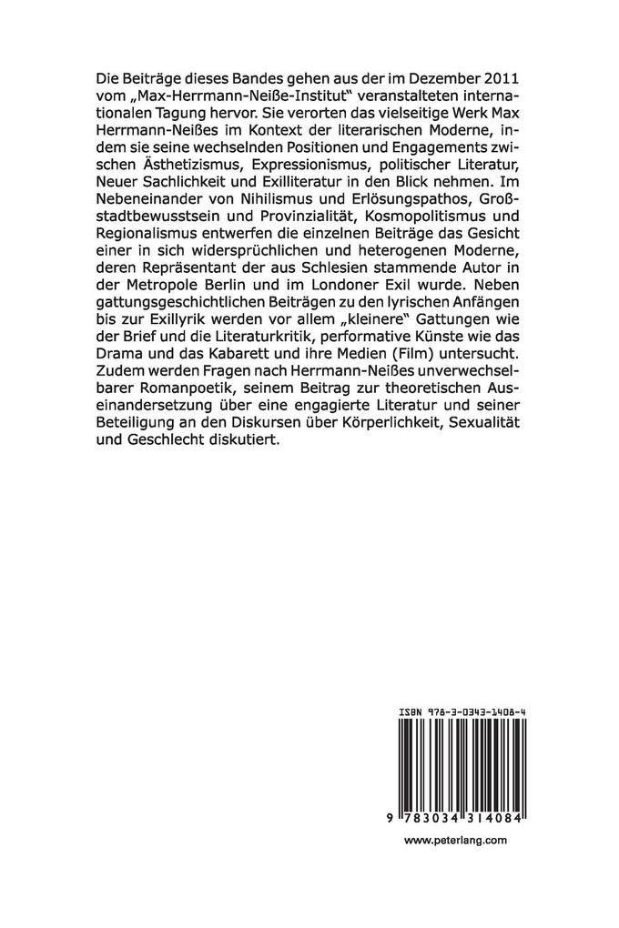 Weitere Ansicht: Exzentrische Moderne: Max Herrmann-Neiße (1886-1941)