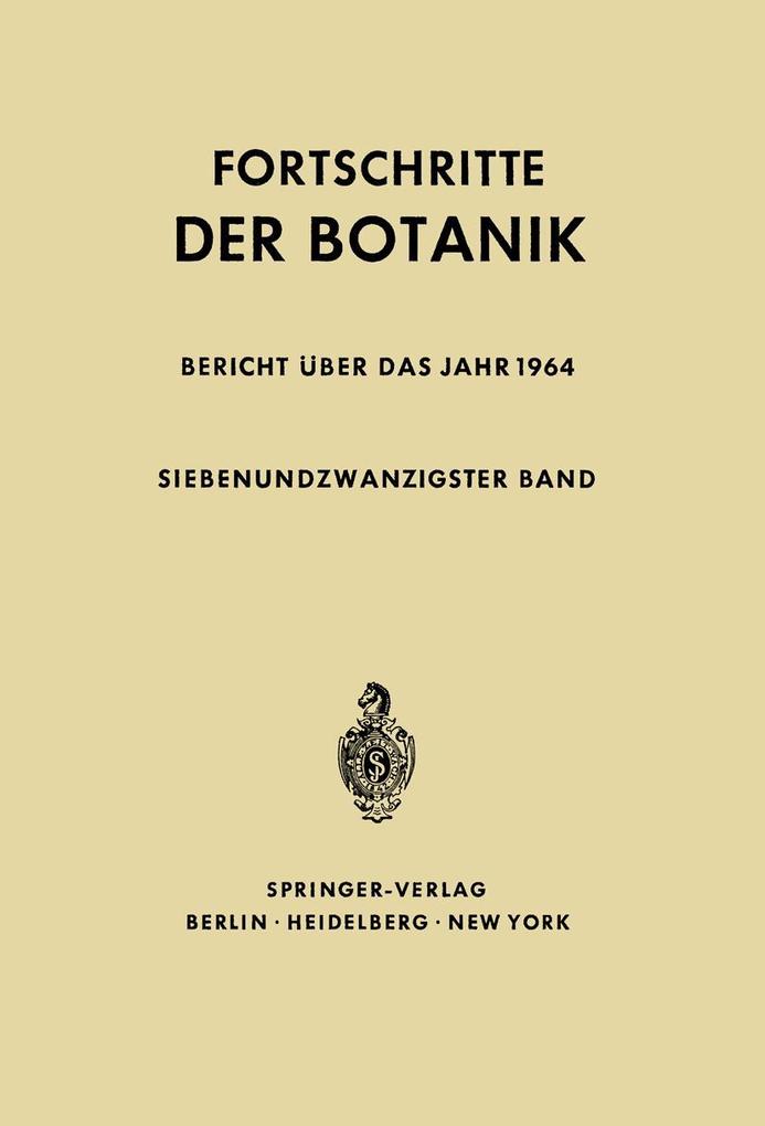 Produktbild: Fortschritte der Botanik | Erwin Bünning, Heinz Ellenberg, Karl Esser, Hermann Merxmüller, Peter Sitte