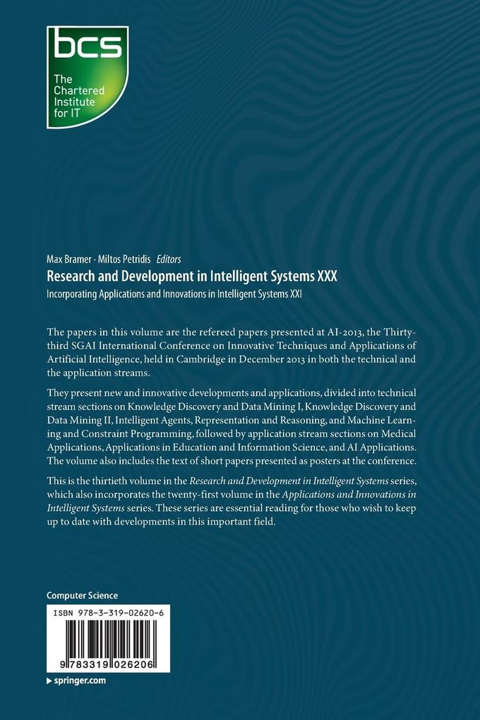 Weitere Ansicht: Research and Development in Intelligent Systems XXX