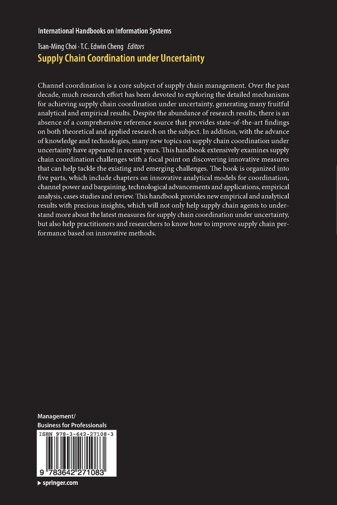 Weitere Ansicht: Supply Chain Coordination under Uncertainty
