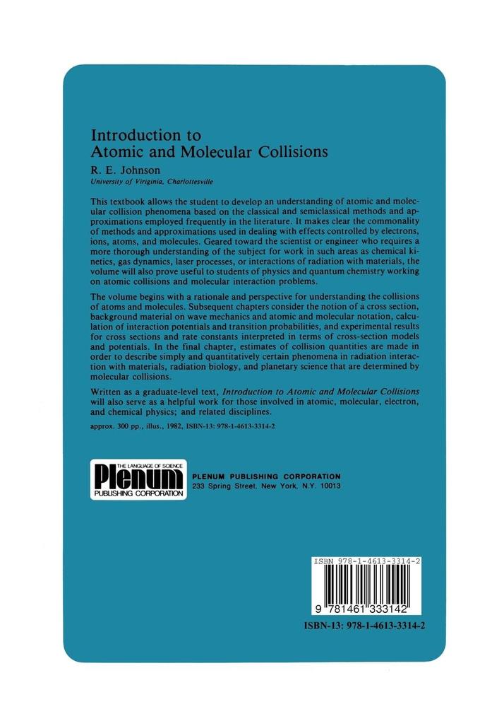 Weitere Ansicht: Atomic and Molecular Collision Theory