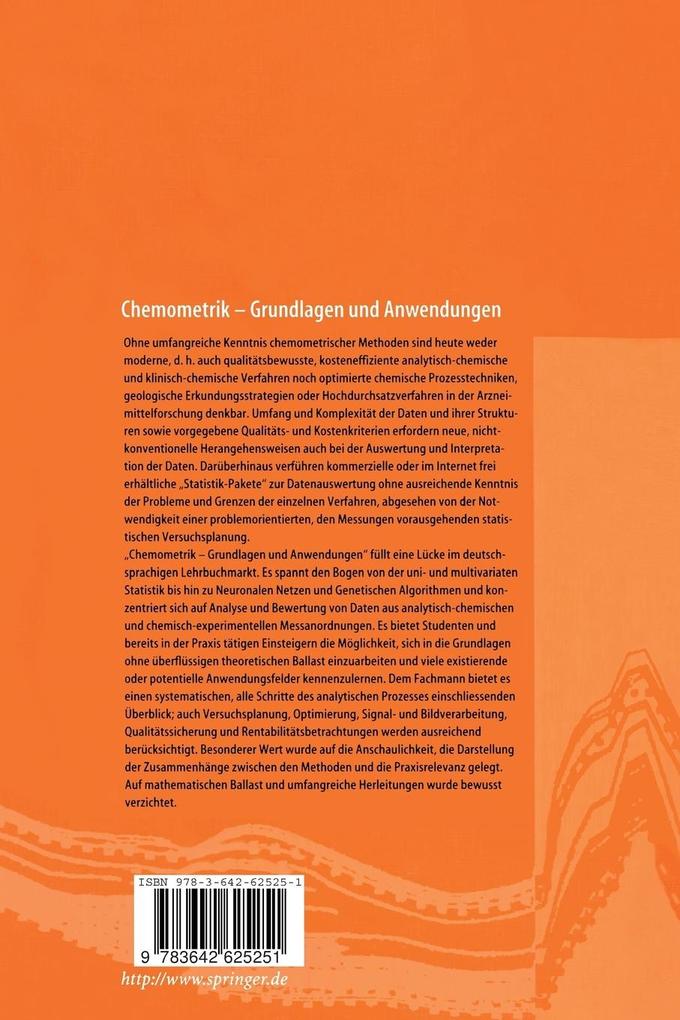 Weitere Ansicht: Chemometrik | K. Danzer, C. Fischbacher, H. Hobert, K.-U. Jagemann