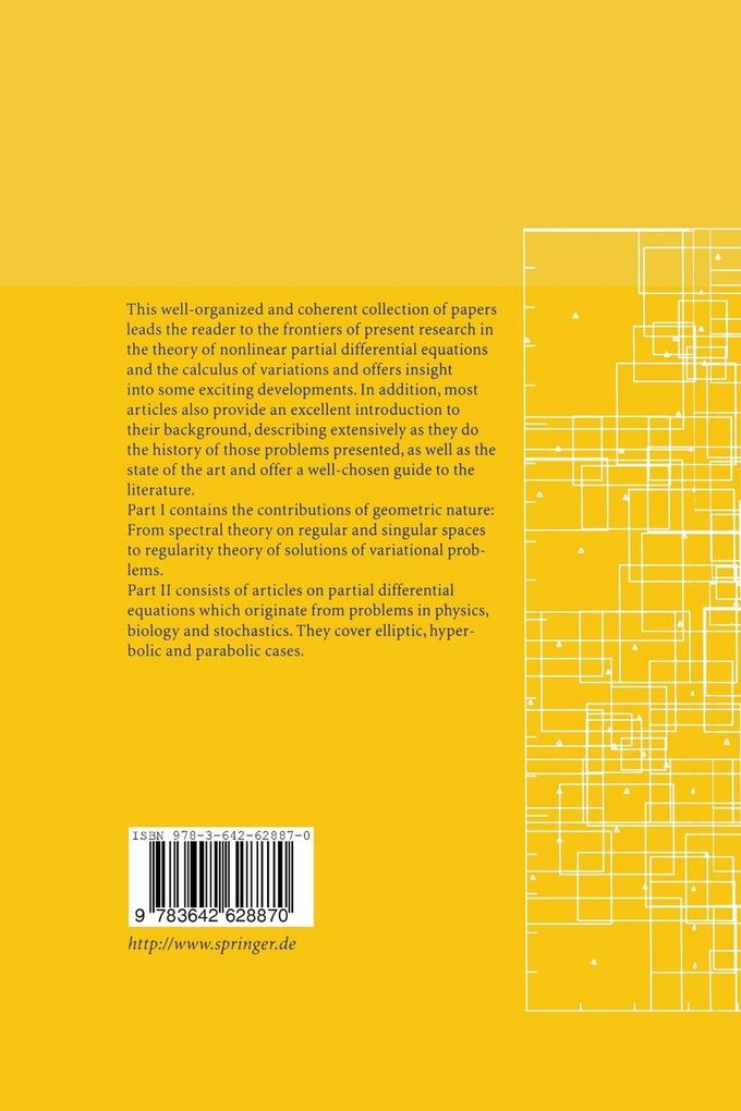 Weitere Ansicht: Geometric Analysis and Nonlinear Partial Differential Equations