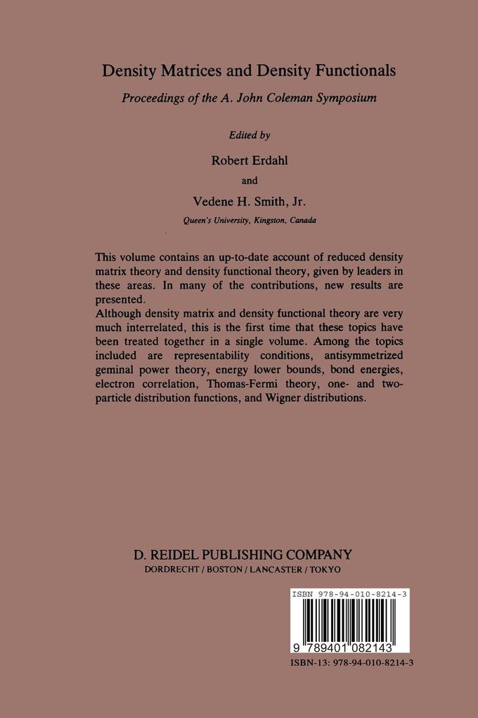 Weitere Ansicht: Density Matrices and Density Functionals