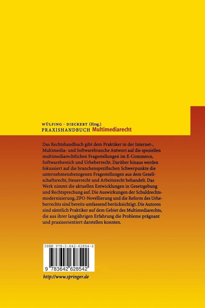 Weitere Ansicht: Praxishandbuch Multimediarecht