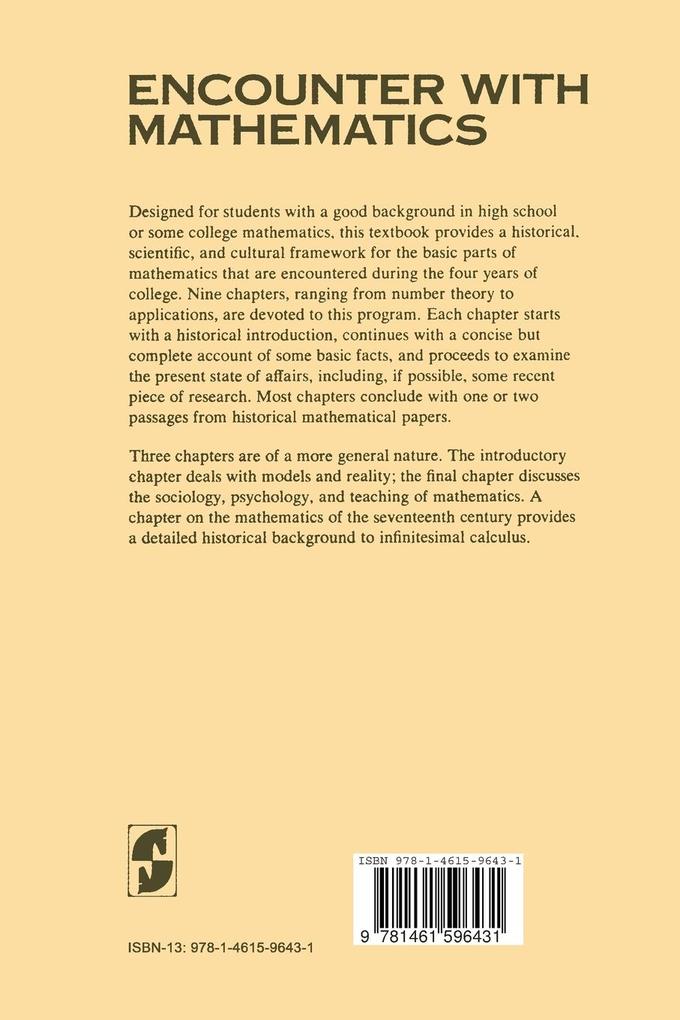 Weitere Ansicht: Encounter with Mathematics | Lars Garding