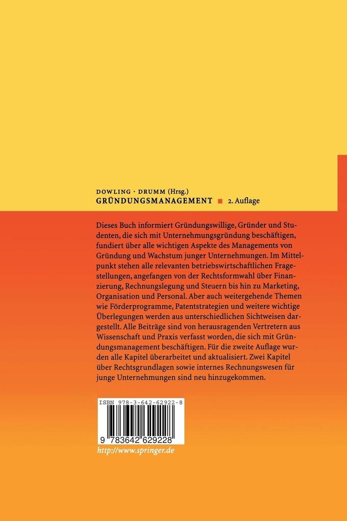 Weitere Ansicht: Gründungsmanagement