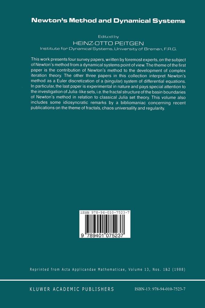 Weitere Ansicht: Newton's Method and Dynamical Systems