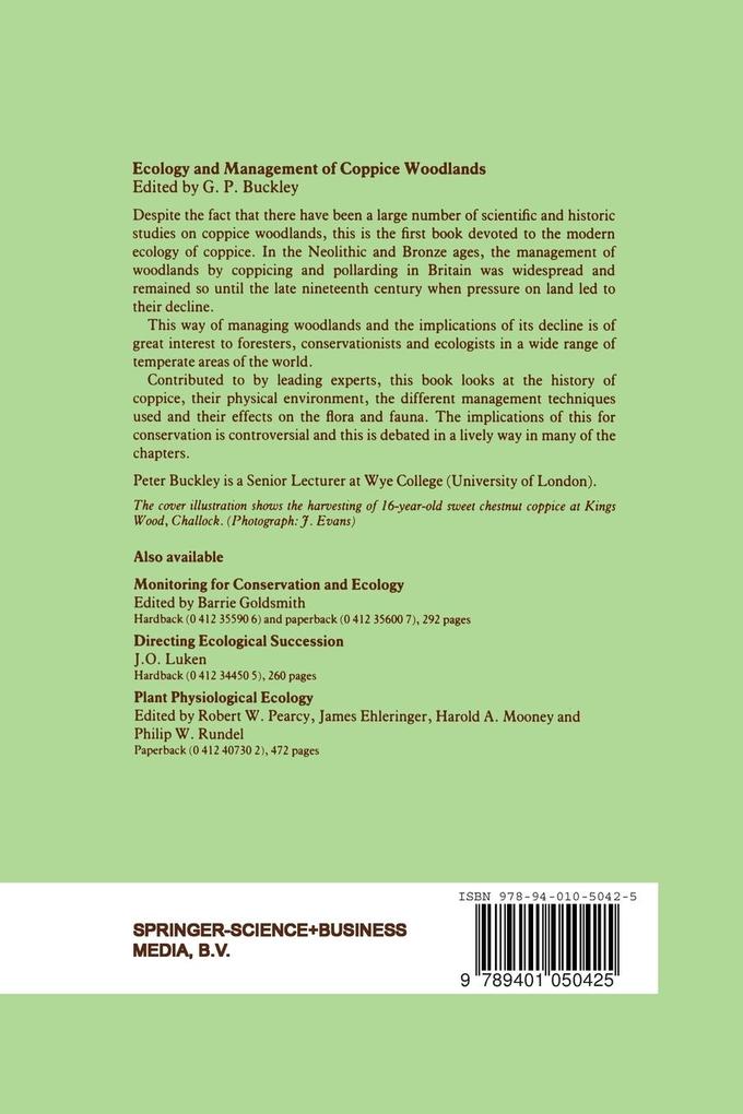 Weitere Ansicht: Ecology and Management of Coppice Woodlands