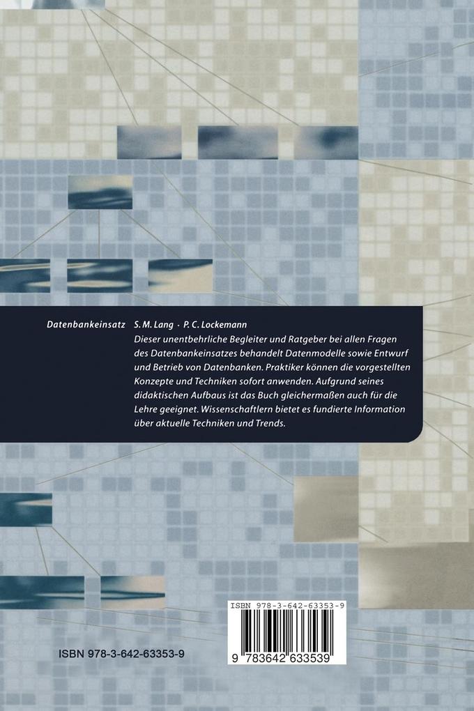 Weitere Ansicht: Datenbankeinsatz | Stefan Lang, Peter C. Lockemann