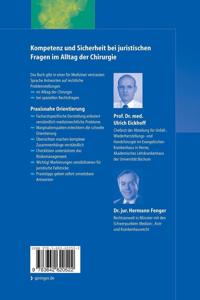 Weitere Ansicht: Chirurgie und Recht | Ulrich Eickhoff, Hermann Fenger
