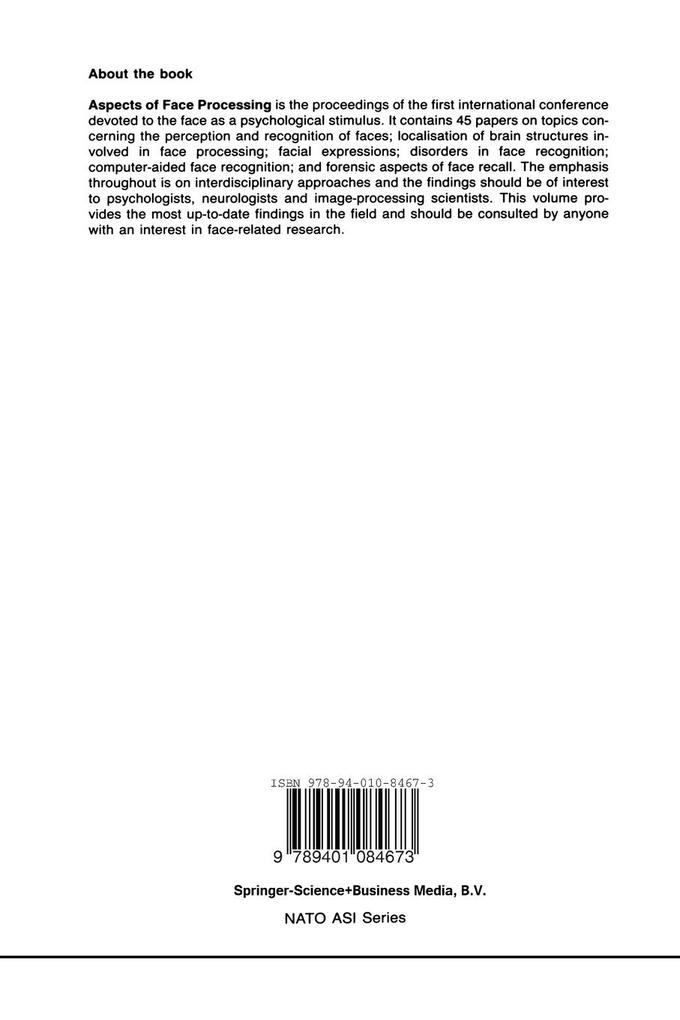 Weitere Ansicht: Aspects of Face Processing